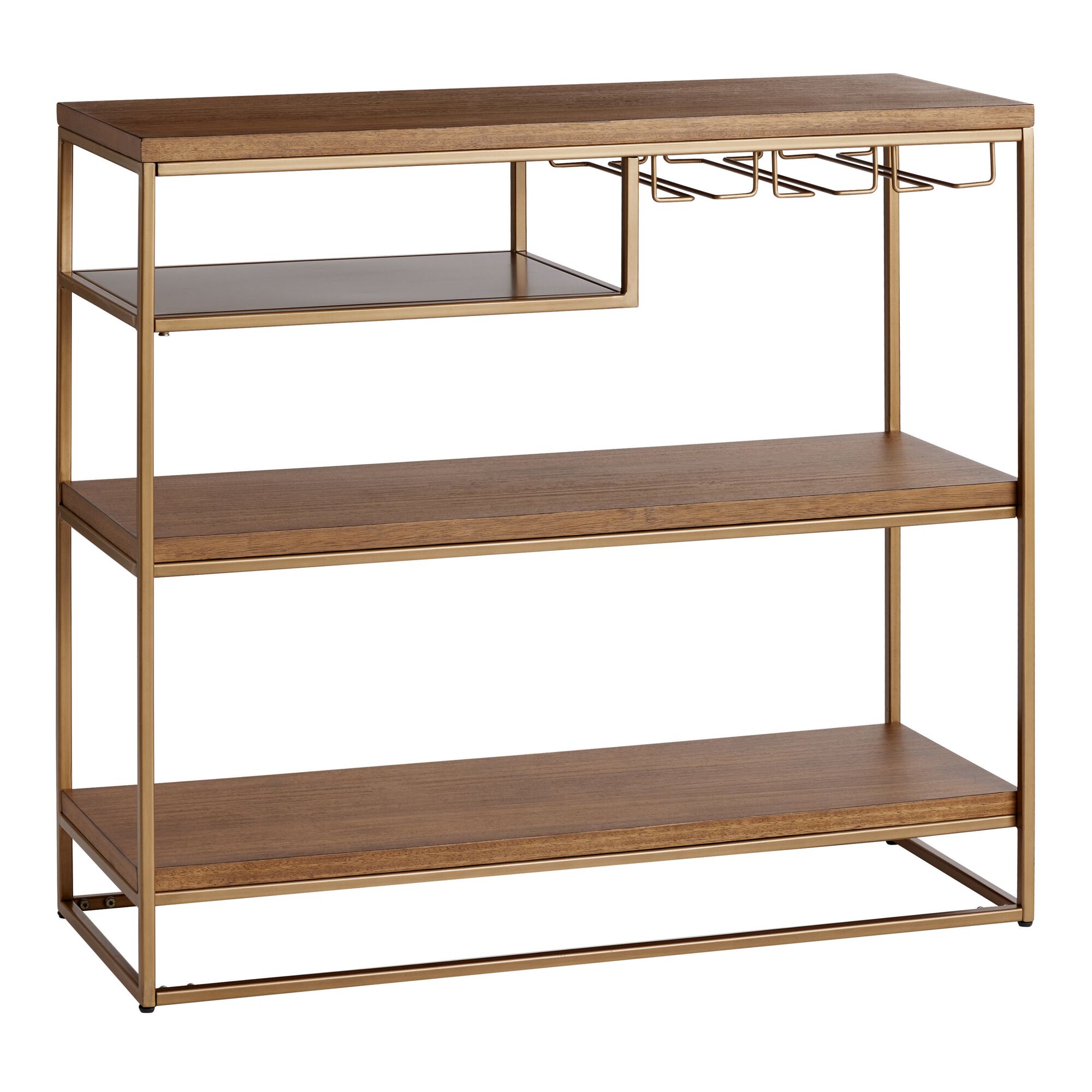 Caspian Vintage Acorn and Gold Metal Bar Console Table