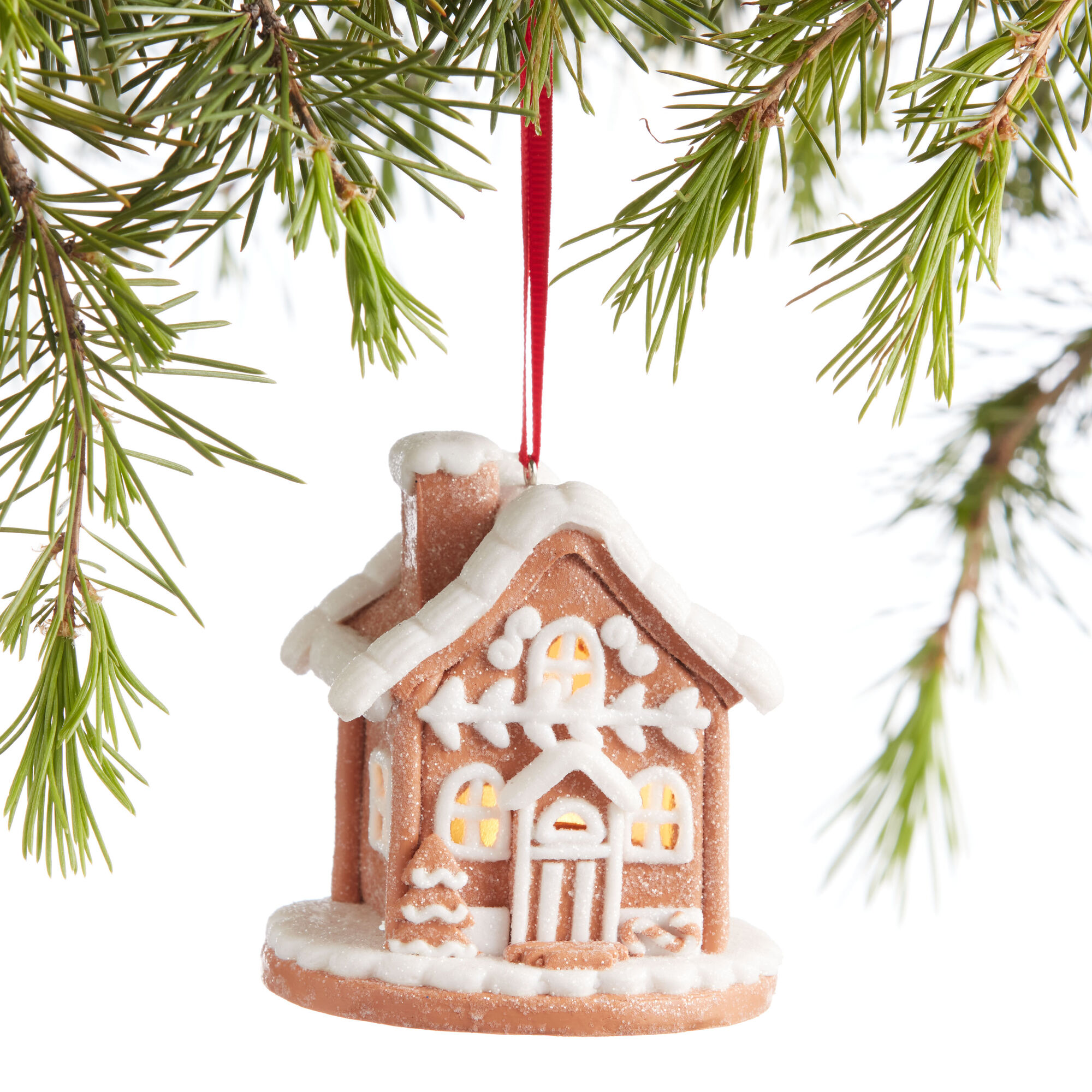 Claydough Gingerbread House LED Light Up Ornament