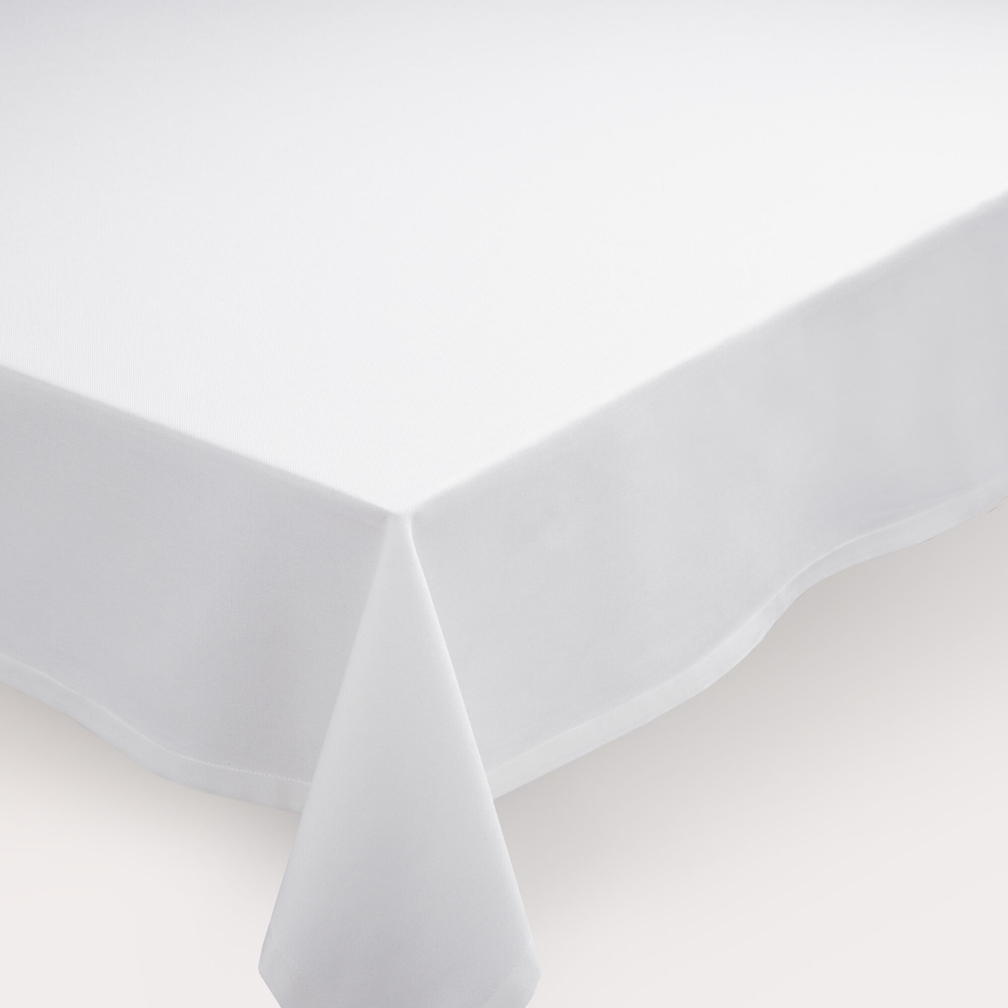 60" x 90" White Cotton Buffet Tablecloth