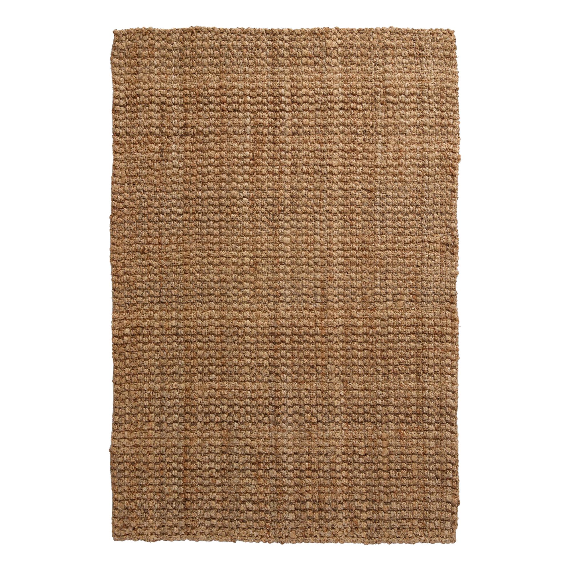 2.5' x 8' Natural Basket Weave Jute Area Rug