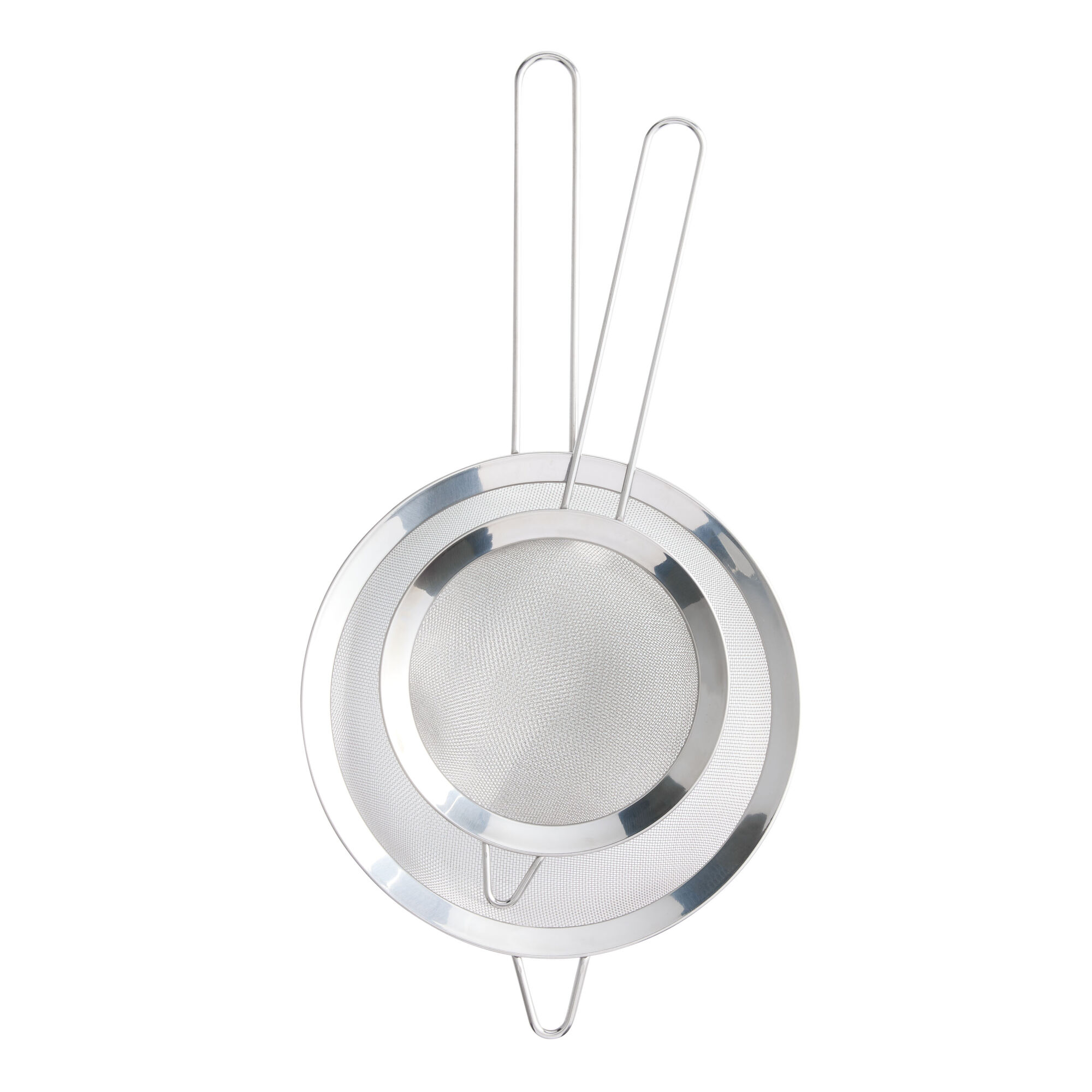 Silver Metal Mesh Strainers 2 Pack