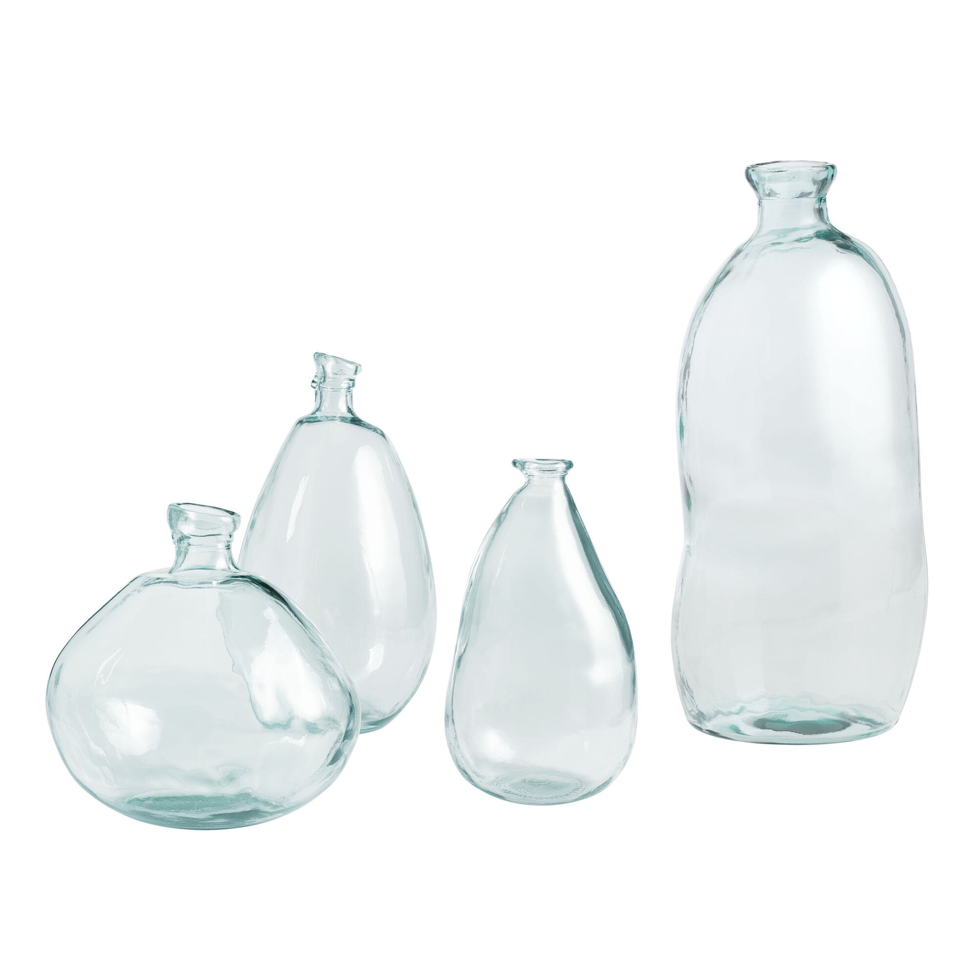 14" Barcelona Clear Recycled Glass Vase