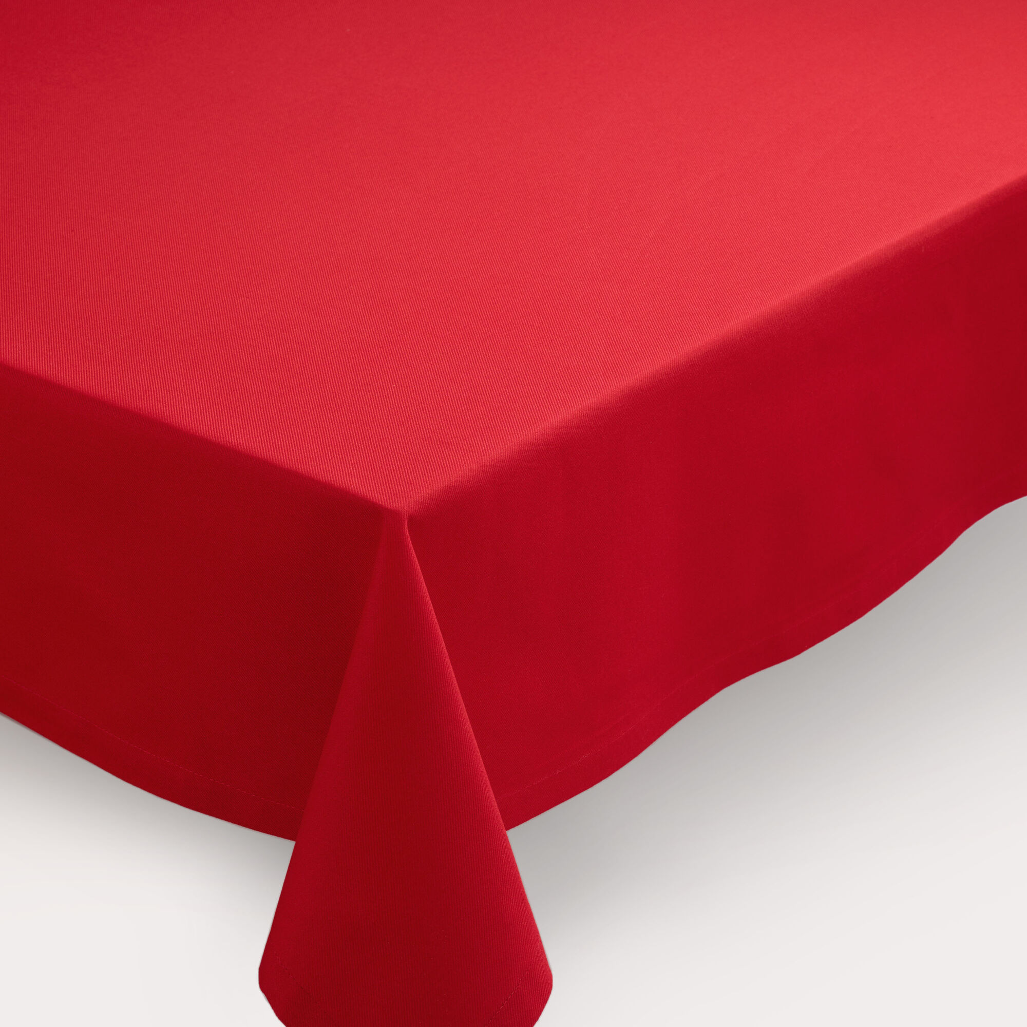 60" x 120" Red Cotton Buffet Tablecloth